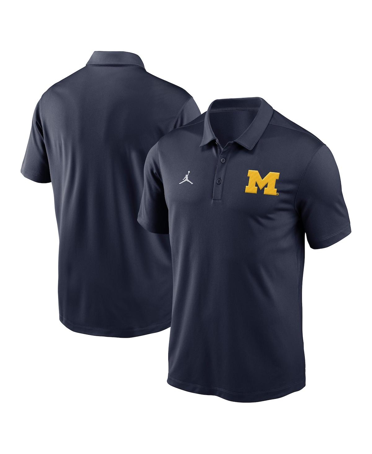 JORDAN MEN'S NAVY MICHIGAN WOLVERINES FRANCHISE PERFORMANCE POLO SHIRT 