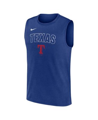 Men's Royal Texas Rangers Knockout Performance Muscle Tank Top