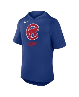 Men's Royal Chicago Cubs Tri-Blend Performance Hoodie T-Shirt