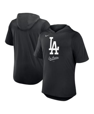 Nike - Men's Black Los Angeles Dodgers Tri-Blend Performance Hoodie T-shirt