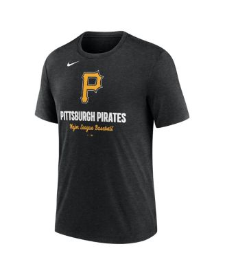 Men's Heather Black Pittsburgh Pirates Logo Tri-Blend T-Shirt