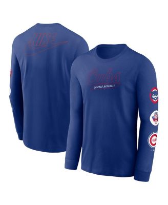 Nike - Men's Royal Chicago Cubs Cooperstown Collection Knockout Long Sleeve T-Shirt