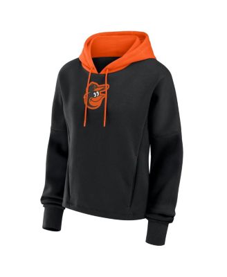 Women's Black Baltimore Orioles Oversized Legacy Favorite Spectator Pullover Hoodie
