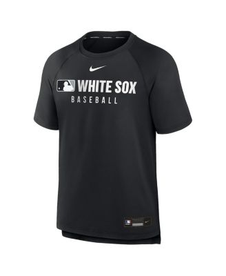 Men's Black Chicago White Sox Authentic Collection Pregame Raglan Performance T-Shirt