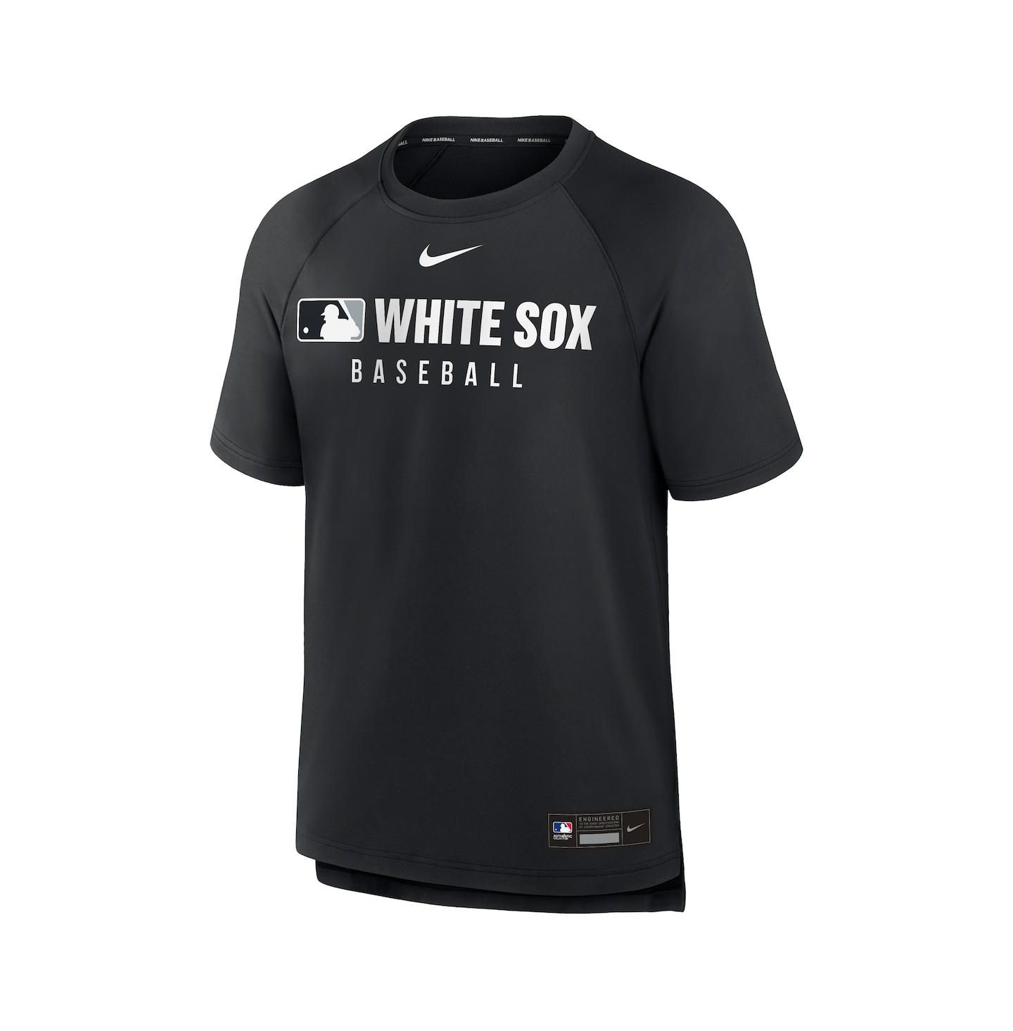 Мужская футболка Nike Black Chicago White Sox Authentic Collection Pregame Raglan Performance — фото 3