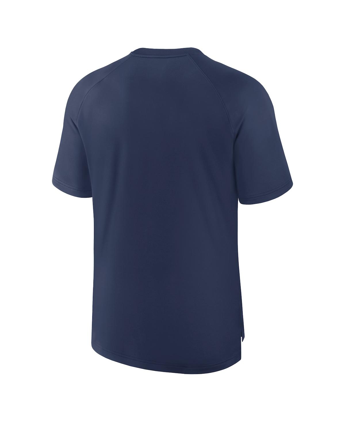 Nike Men's Navy Milwaukee Brewers Authentic Collection Pregame Raglan Performance T-shirt In Navy
