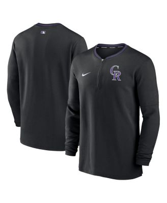 Men's Black Colorado Rockies Authentic Collection Performance Half-Zip Top