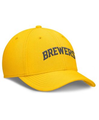 Men's Gold Milwaukee Brewers Rise Performance Flex Hat