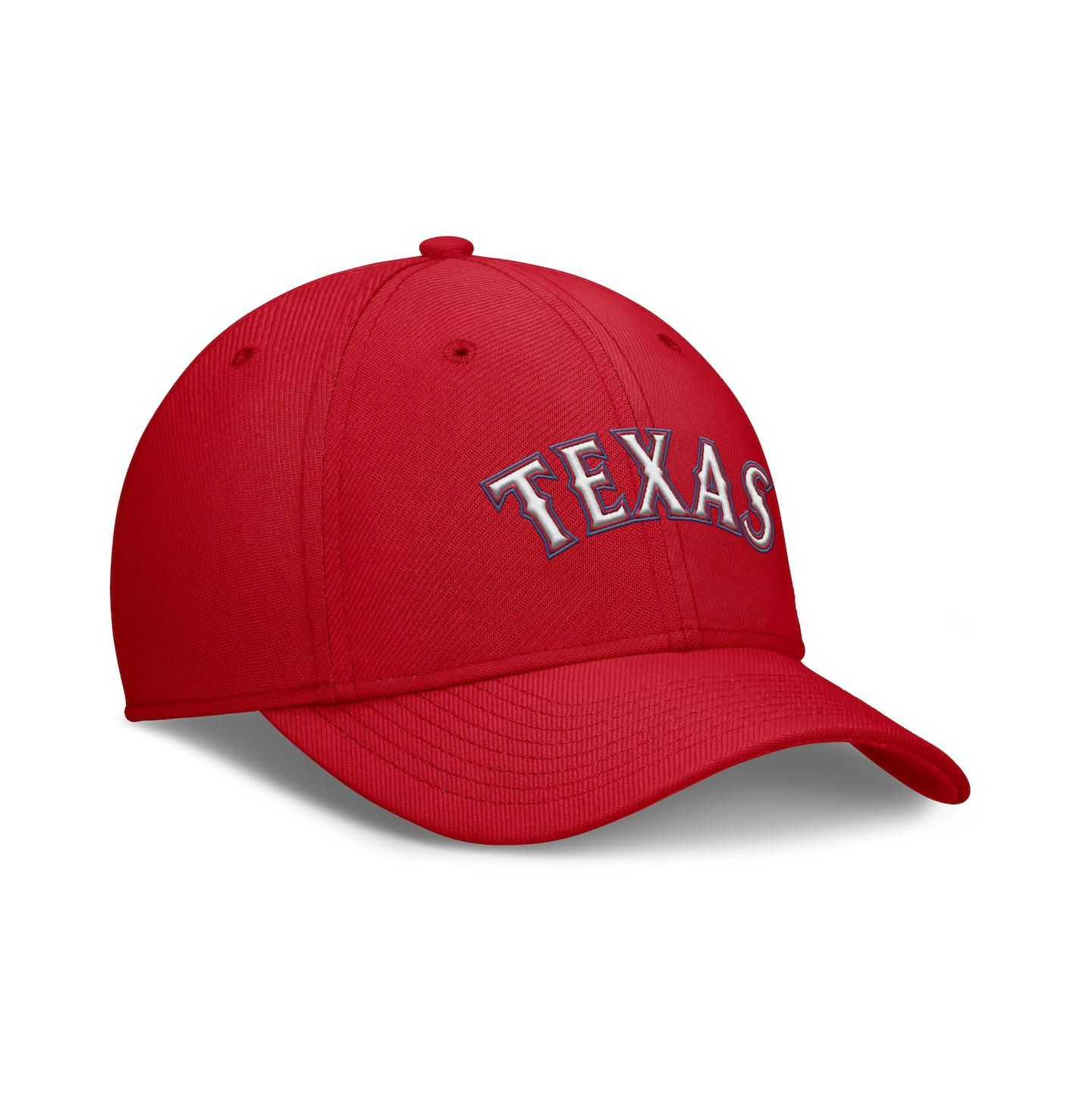 Мужская кепка Nike Red Texas Rangers Rise Performance Flex Hat — фото 4