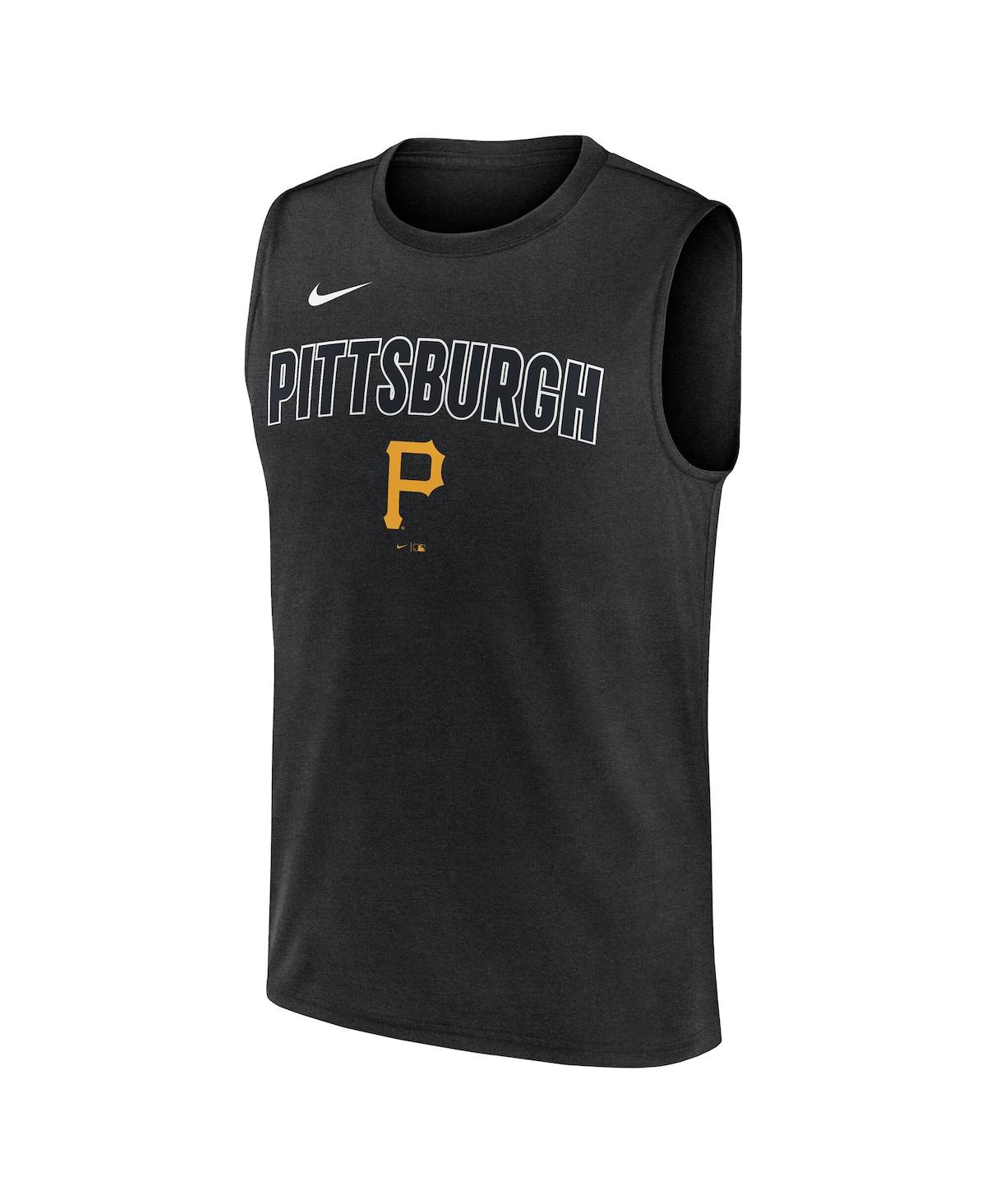Nike Men's Black Pittsburgh Pirates Knockout Performance Muscle Tank Top In Black