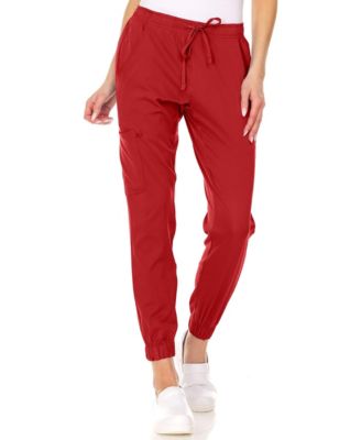 Plus Size Leah 5-Pocket Stretch Cargo Jogger Scrub Pants Yellow 3X Large