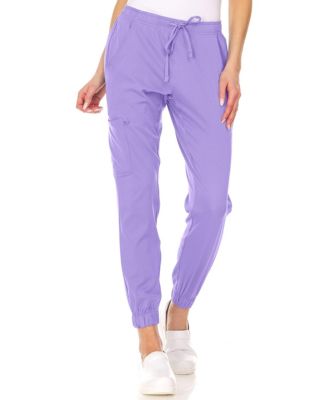 Plus Size Leah 5-Pocket Stretch Cargo Jogger Scrub Pants Yellow 3X Large