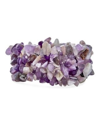 Big Chunky Multi Colors Crystal Chips Cluster Statement Wide Bracelet