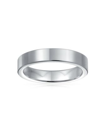 Plain Simple Flat Titanium Band Rings Tone