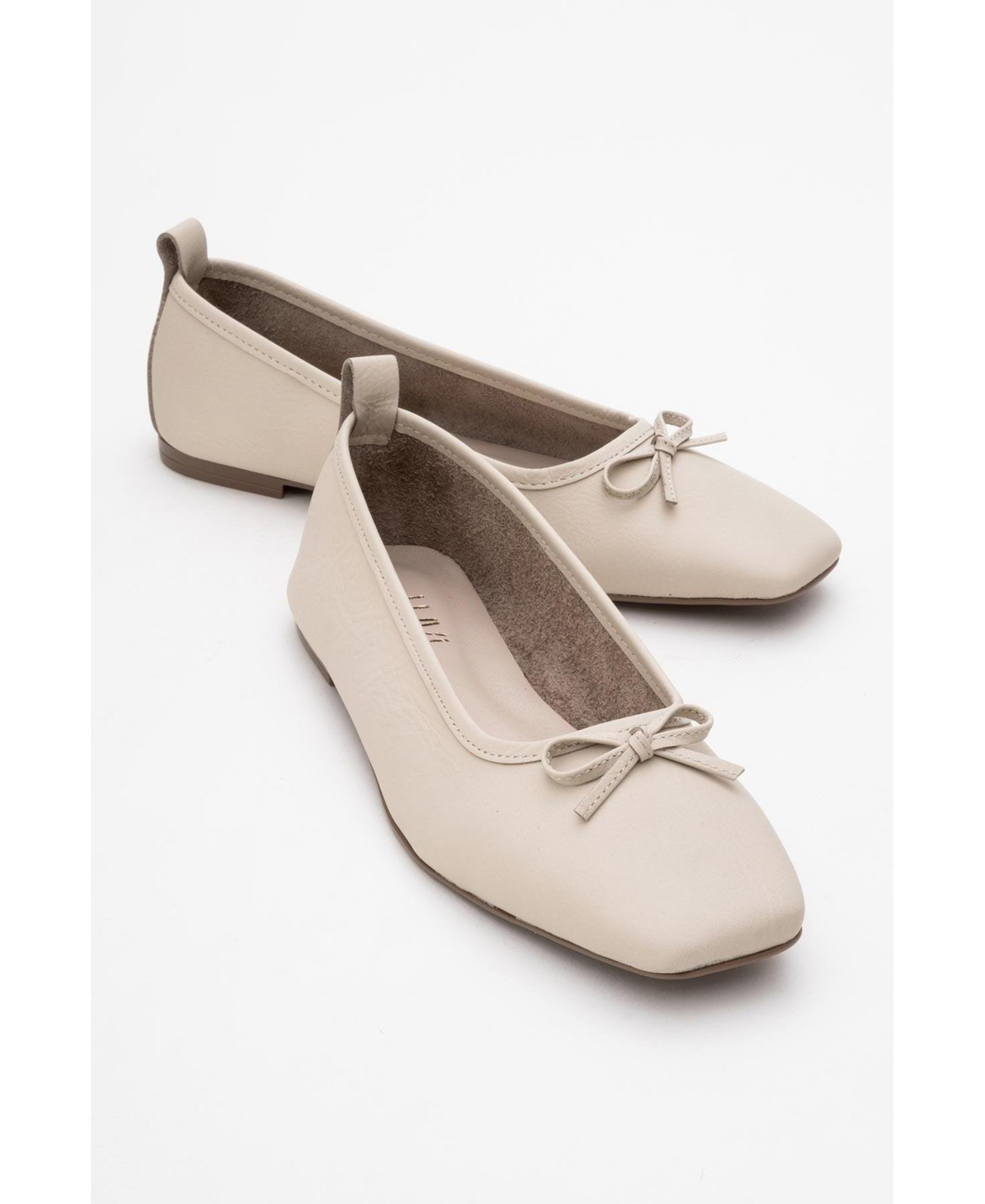 Sosa Leather Ballet Flats (Women) - Light beige leather