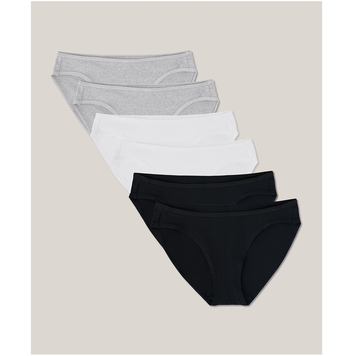 Women's Organic Cotton Everyday Classic Fit Bikini 6-Pack - Neutrals