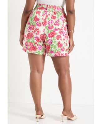 Women's June + Vie High Rise Pleated Shorts