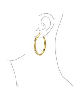 Simple Statement Hoop Huggie Earrings Plated Diameter