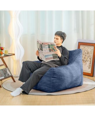 Oversized Bean Bag Chair for Adults with Armrests, Corduroy Sofa Seat for Living Room, Bedroom or Dorm