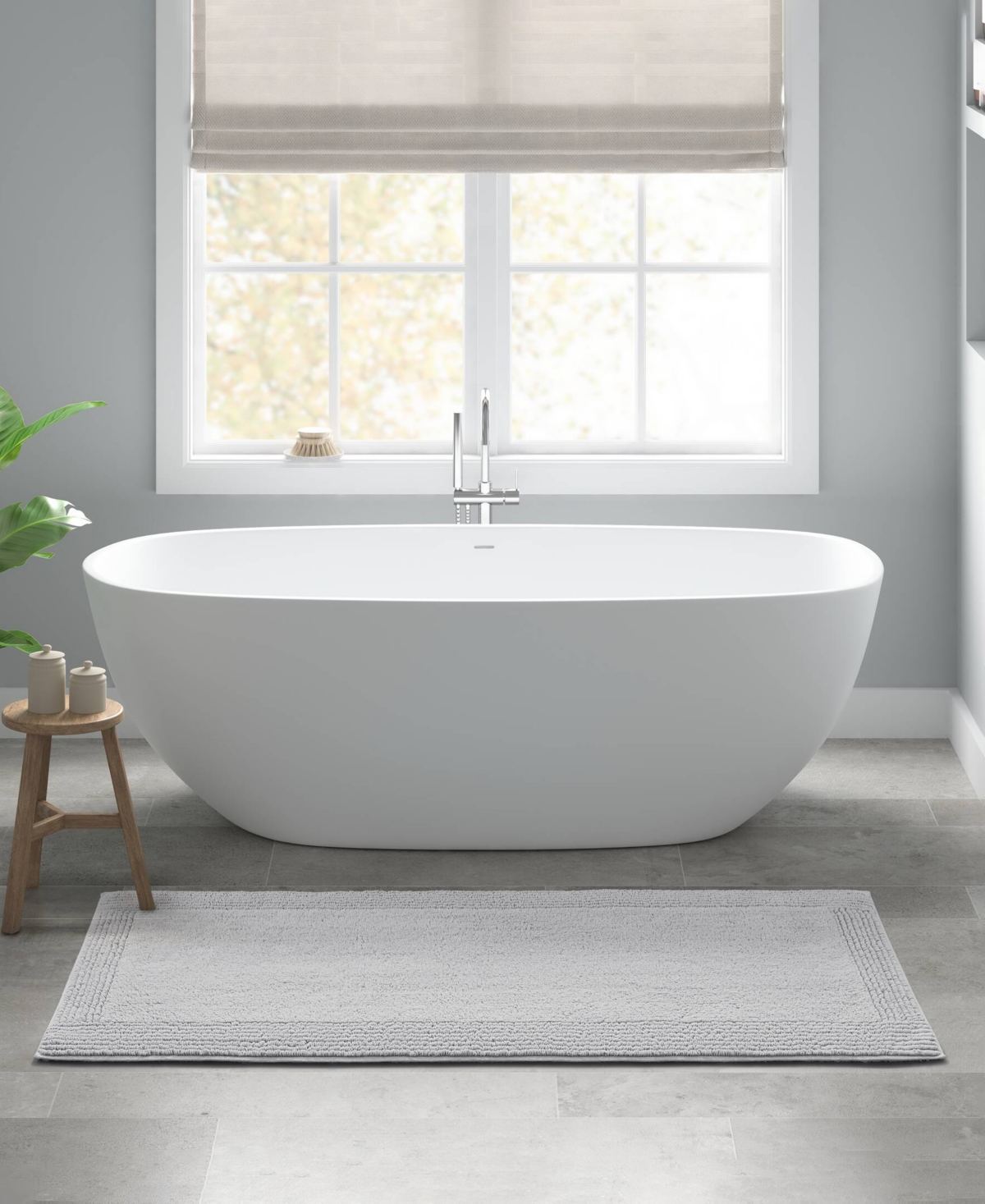 Madison Park Signature Splendor Reversible Tufted Cotton Bath Rug, 24" X 60"