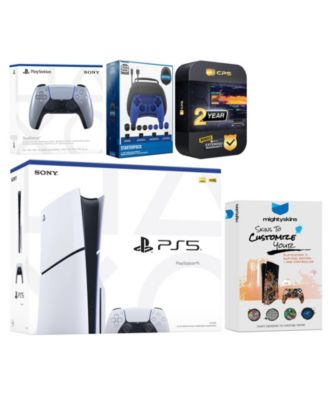 Playstation 5 Slim Disc with Extra Controller, Gamer Starter Kit and MightySkins Decal Voucher + 2 Year CPS Extended Warranty