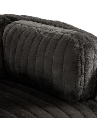 41" Jorvien Modern Chenille Power Swivel Glider Recliner with Pillows