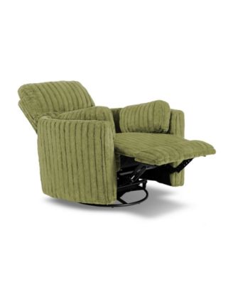 41" Jorvien Modern Chenille Power Swivel Glider Recliner with Pillows
