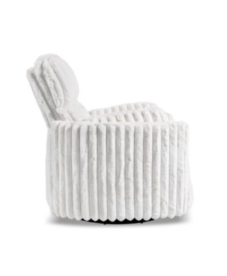 41" Jorvien Modern Chenille Power Swivel Glider Recliner with Pillows