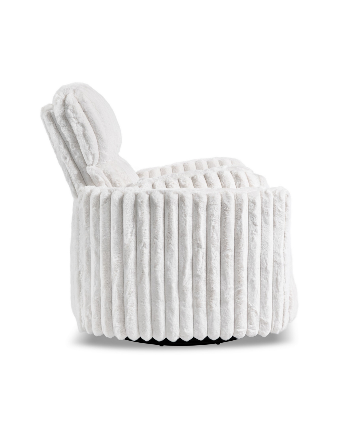Furniture Of America 41" Jorvien Modern Chenille Power Swivel Glider Recliner With Pillows In White