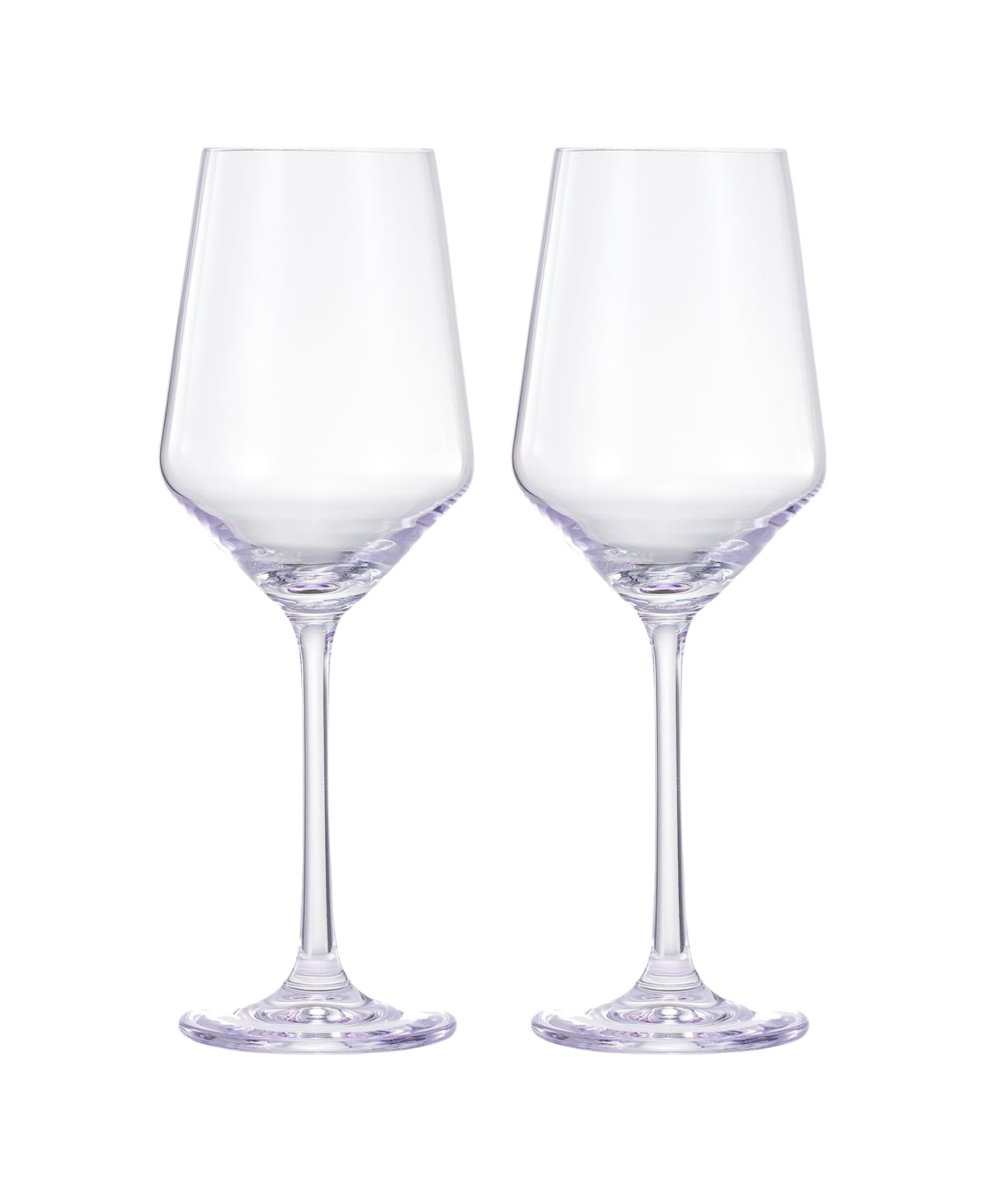 The Wine Savant Contemporary Wine Glasses, Set Of 2 In Lavender Haze