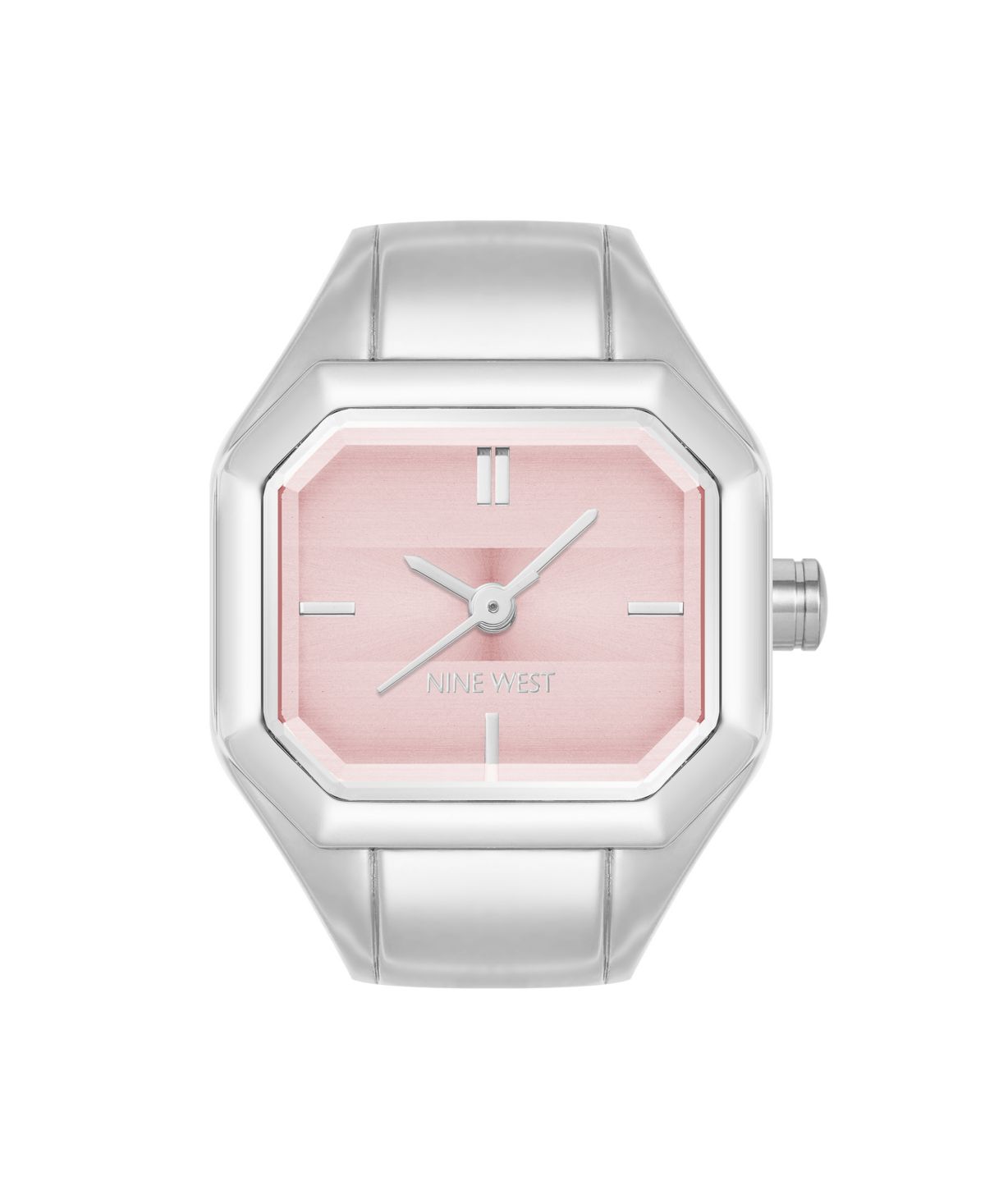 Женские кварцевые часы с кольцом из розового и серебристого металлических сплавов, 22 мм