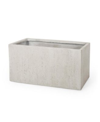 Outdoor Style Stone-Like Rectangular Concrete Planter