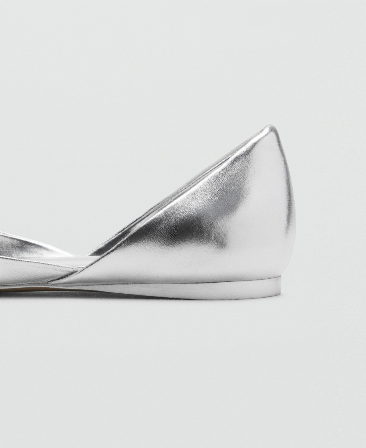 Shop Mango Women's Metallic Leather Sandals In Silver