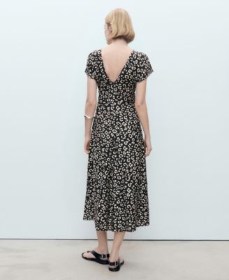 Women's Frayed Ends Leopard Print Dress