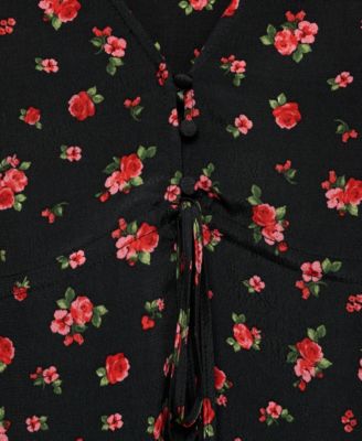 Women's Ruffled Floral Blouse