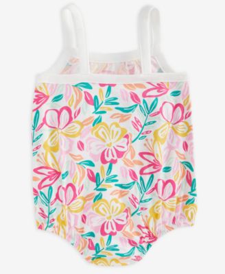 Baby Girls Tropical Floral-Print Sunsuit, Exclusively at Macy's