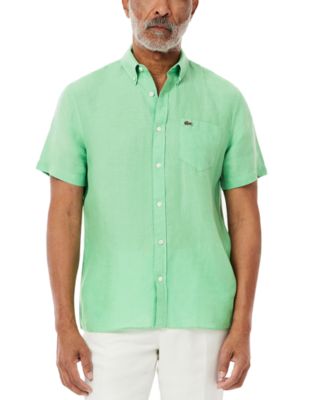Lacoste - Men's Regular-Fit Logo Linen Shirt