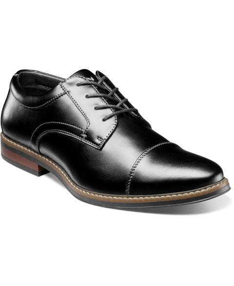 Мужские туфли Nunn Bush Carmelo Cap Toe Oxford, цвет: Чёрный