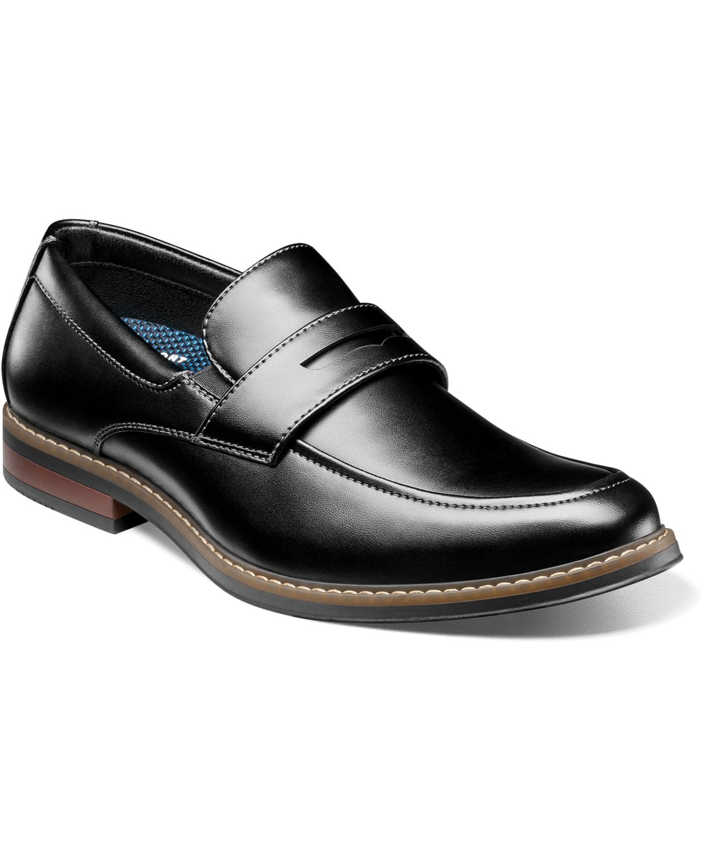 Мужские туфли Nunn Bush Carmelo Moc Toe Penny, цвет: Чёрный — фото 1