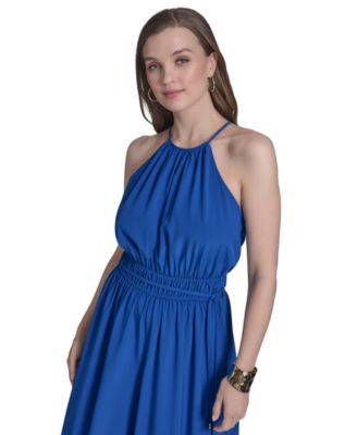 Women's Tie-Back Halter Wide-Leg Jumpsuit