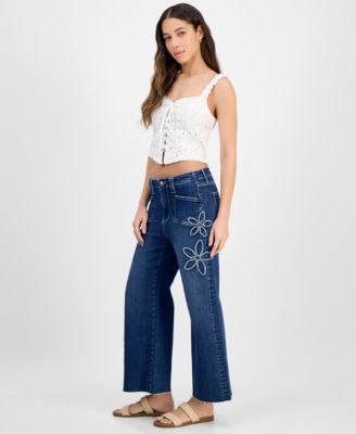 Women's Sabina Mid-Rise Denim On Denim Jeans 