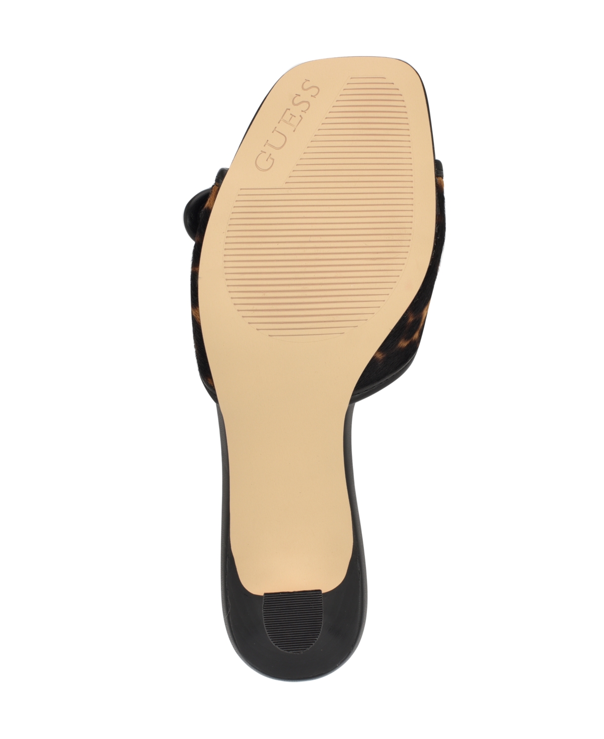 Guess Women's Dista Buckle Kitten Heel Sandals In Animal Print