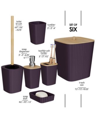 6-Piece Complete Bathroom Decor & Accessory Set