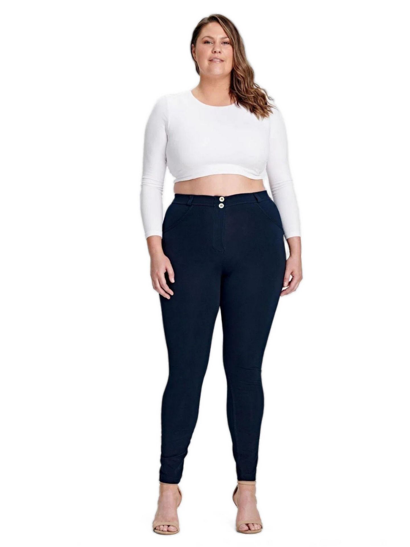 Женские брюки Freddy Curvy High-Rise Sculpting Skinny, цвет: Тёмно-синий — фото 2