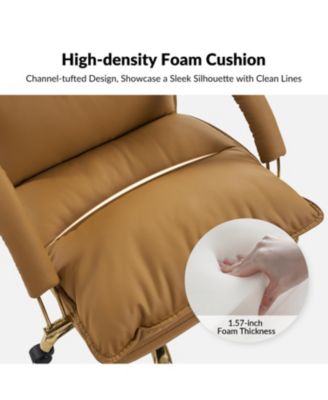 Pell Swivel Tilting Leather Upholstered Office Chair with Adjustable Height