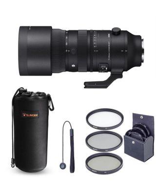 70-200mm f/2.8 DG DN OS Sports Lens for L Mount Bundle With Lens Case + Filter Kit + Lens Cap Tether