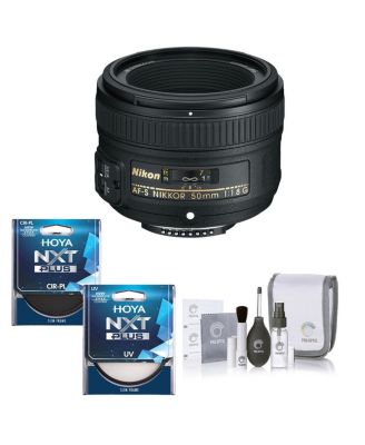 50mm f/1.8G AF-S NIKKOR Lens, Bundle with ProOptic 58mm CPL+UV Filter Kit, Cleaning Kit