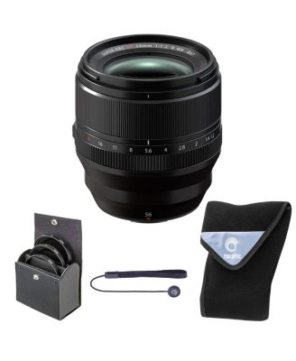 XF 56mm f/1.2 R WR Lens, Black, Bundle with 67mm Digital Essentials Filter Kit and 15x15" Lens Wrap
