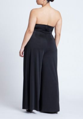 Women's Plus Size Twist Detail Jumpsuit With Cutout