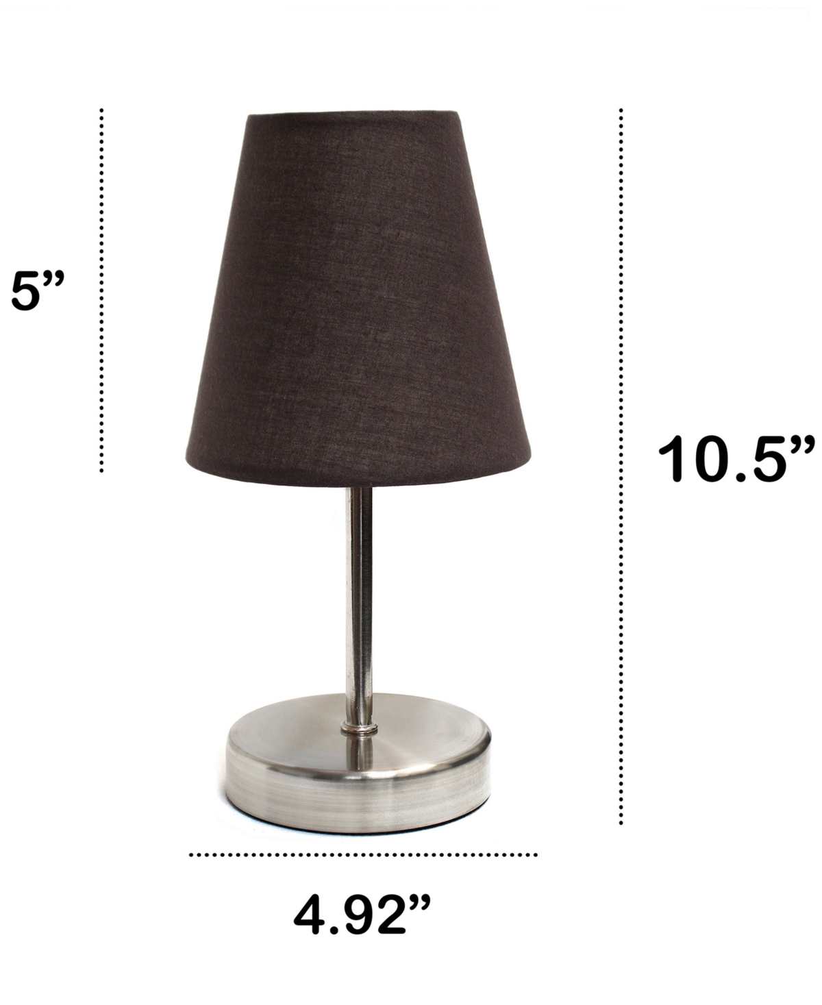 Creekwood Home 10.5" Metal Iconic Duo Mini Sand Nickel Table Lamp Set